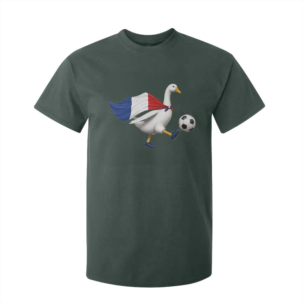 France Soccer Goose T Shirt For Kid French Flag Patriotic Football Fan Graphic TS10 Dark Forest Green Print Your Wear
