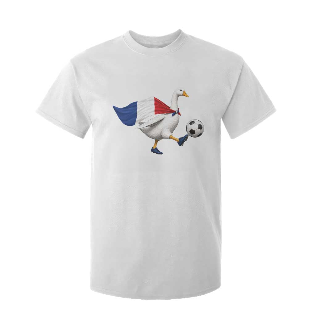 France Soccer Goose T Shirt For Kid French Flag Patriotic Football Fan Graphic TS10 White Print Your Wear