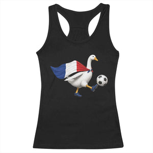 France Soccer Goose Racerback Tank Top French Flag Patriotic Football Fan Graphic TS10 Black Print Your Wear