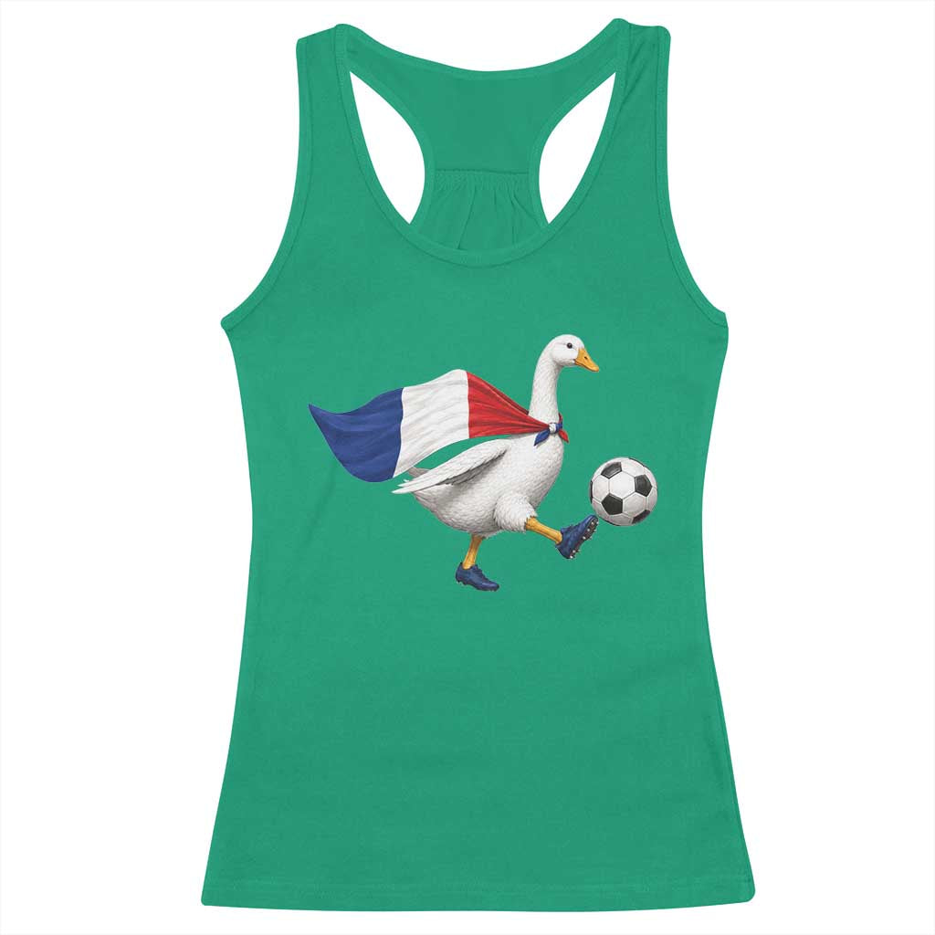 France Soccer Goose Racerback Tank Top French Flag Patriotic Football Fan Graphic TS10 Irish Green Print Your Wear