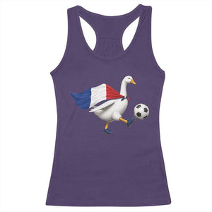 France Soccer Goose Racerback Tank Top French Flag Patriotic Football Fan Graphic TS10 Purple Print Your Wear