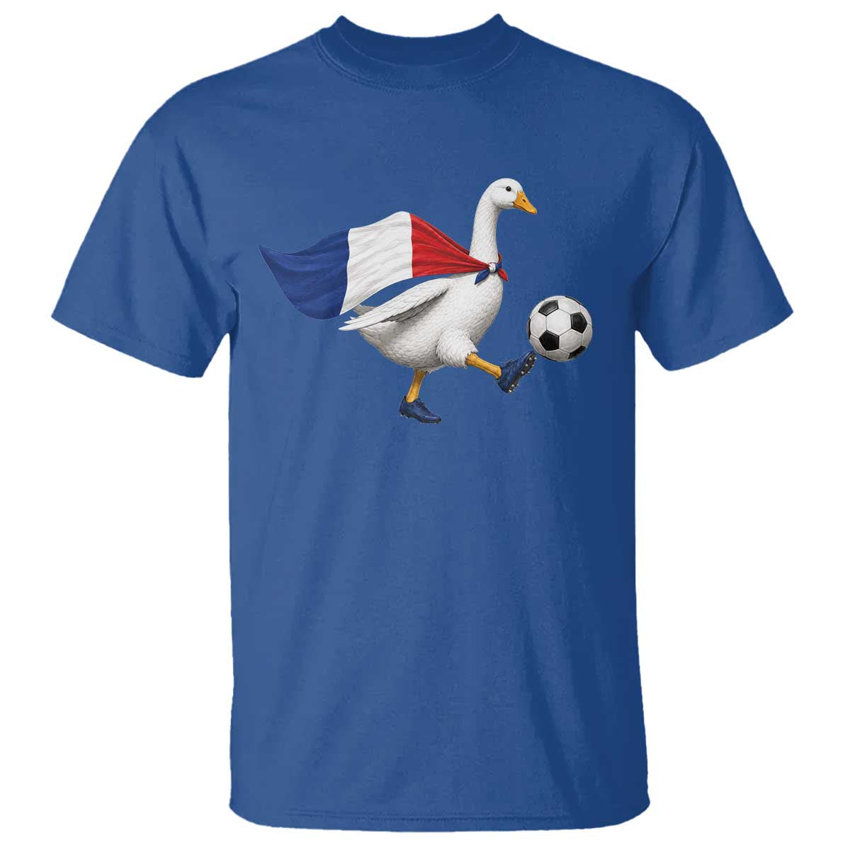 France Soccer Goose T Shirt French Flag Patriotic Football Fan Graphic TS10 Royal Blue Print Your Wear