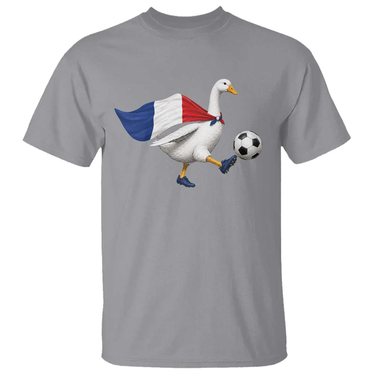 France Soccer Goose T Shirt French Flag Patriotic Football Fan Graphic TS10 Sport Gray Print Your Wear