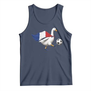 France Soccer Goose Tank Top French Flag Patriotic Football Fan Graphic TS10 Navy Print Your Wear