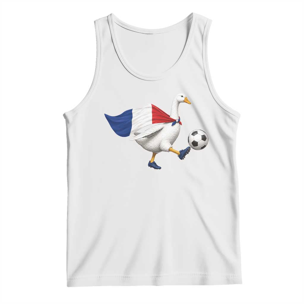France Soccer Goose Tank Top French Flag Patriotic Football Fan Graphic TS10 White Print Your Wear