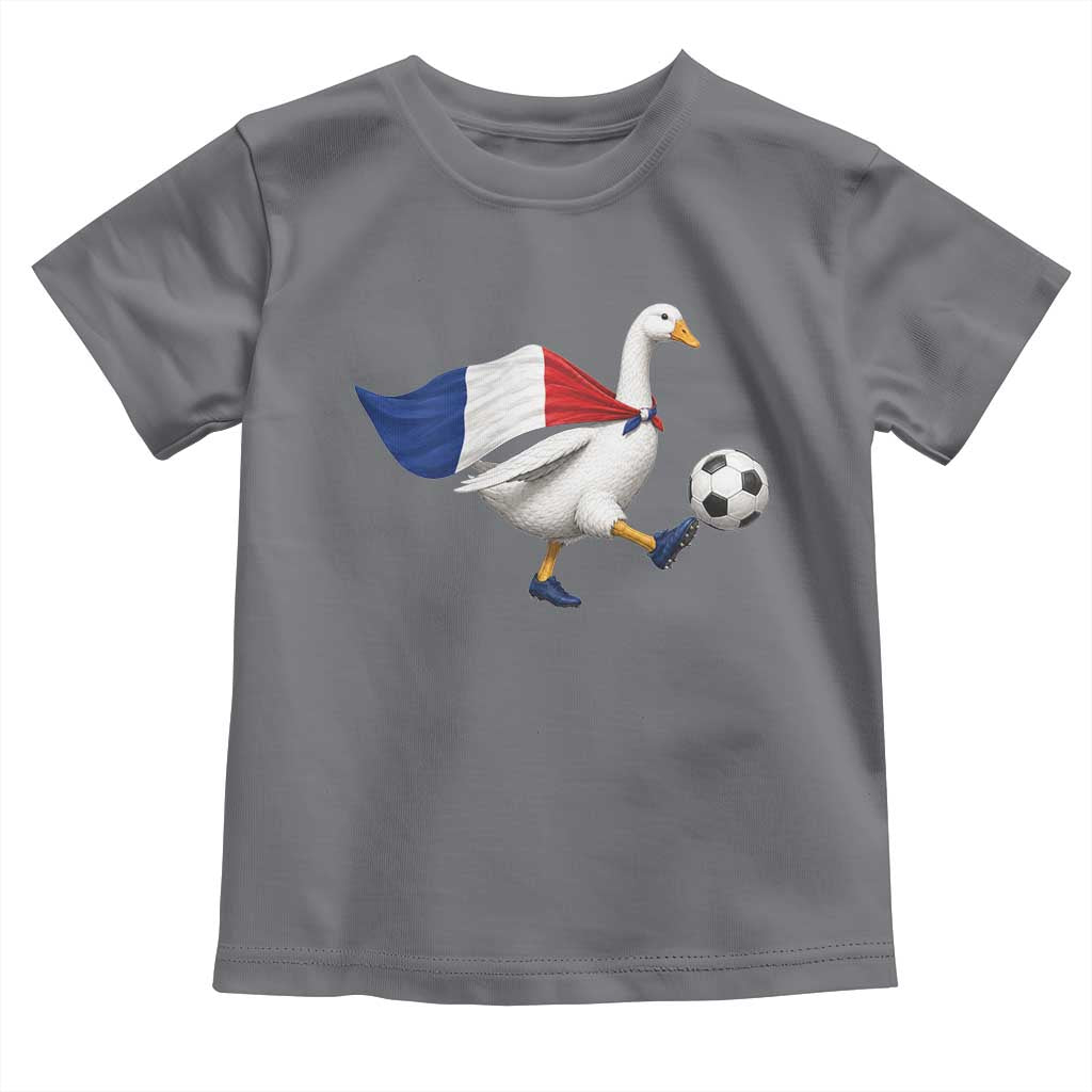 France Soccer Goose Toddler T Shirt French Flag Patriotic Football Fan Graphic TS10 Charcoal Print Your Wear