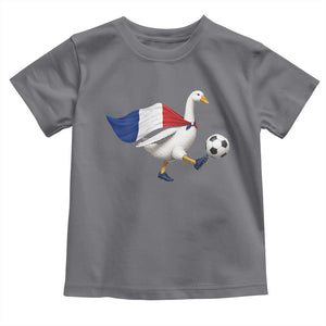 France Soccer Goose Toddler T Shirt French Flag Patriotic Football Fan Graphic TS10 Charcoal Print Your Wear