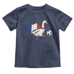 France Soccer Goose Toddler T Shirt French Flag Patriotic Football Fan Graphic TS10 Navy Print Your Wear