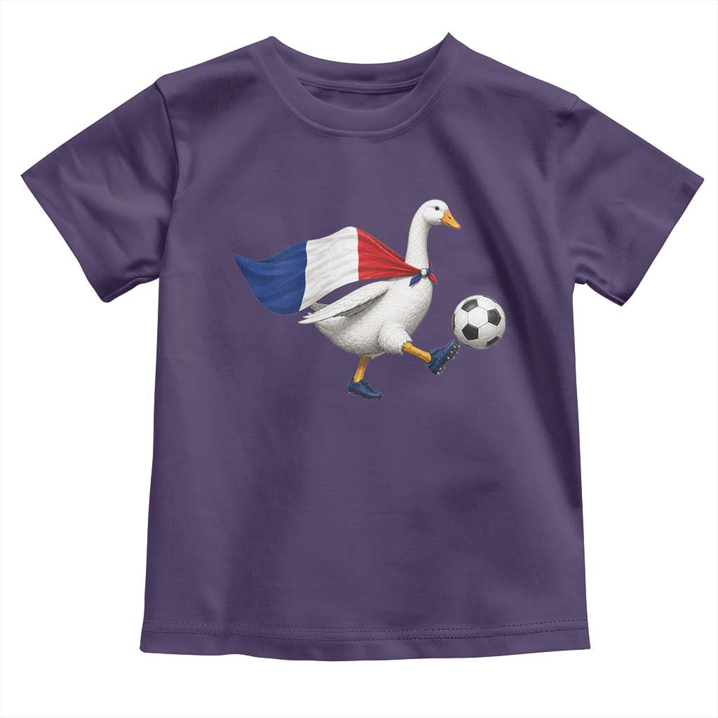 France Soccer Goose Toddler T Shirt French Flag Patriotic Football Fan Graphic TS10 Purple Print Your Wear