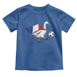 France Soccer Goose Toddler T Shirt French Flag Patriotic Football Fan Graphic TS10 Royal Blue Print Your Wear