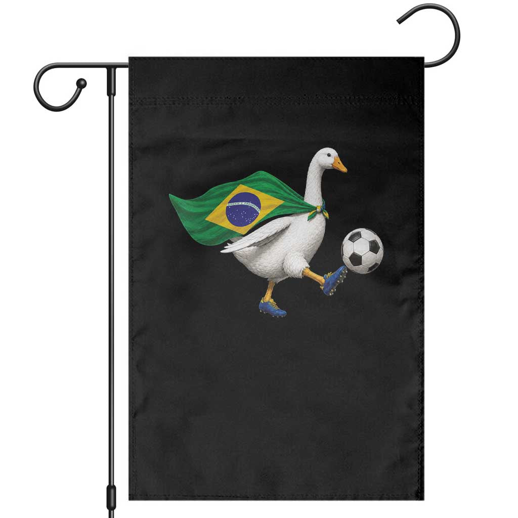 Brazil Soccer Goose Garden Flag Brazilian Flag Patriotic Football Fan Graphic TS10 Black Print Your Wear