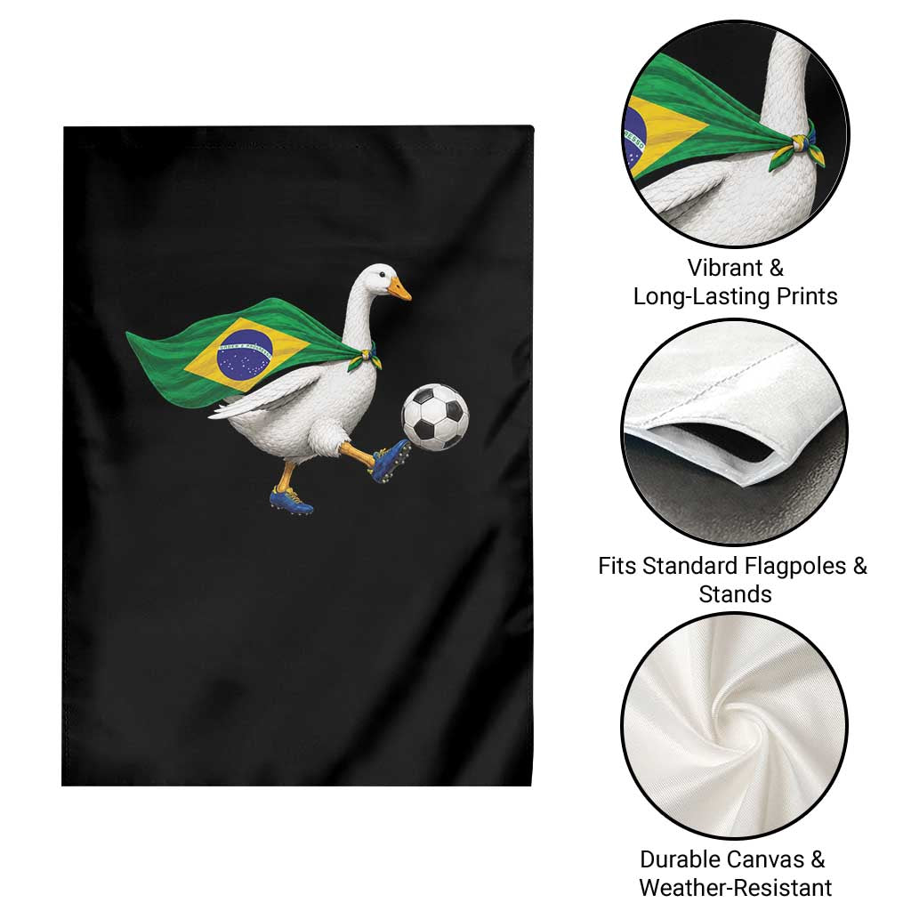Brazil Soccer Goose Garden Flag Brazilian Flag Patriotic Football Fan Graphic TS10 Print Your Wear