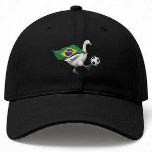Brazil Soccer Goose Baseball Cap Brazilian Flag Patriotic Football Fan Graphic TS10 Print Your Wear