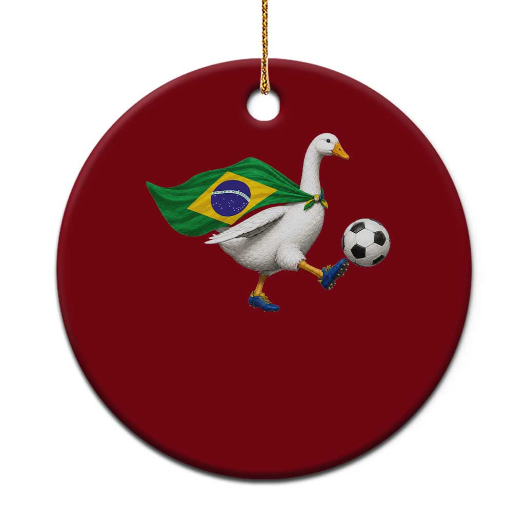 Brazil Soccer Goose Ceramic Ornament Brazilian Flag Patriotic Football Fan Graphic TS10 1pc Red Print Your Wear