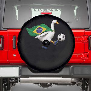 Brazil Soccer Goose Spare Tire Cover Brazilian Flag Patriotic Football Fan Graphic TS10 Black Print Your Wear
