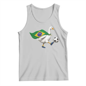Brazil Soccer Goose Tank Top Brazilian Flag Patriotic Football Fan Graphic TS10 Ash Print Your Wear