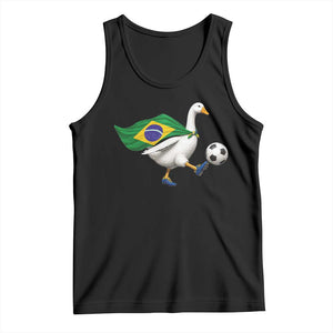 Brazil Soccer Goose Tank Top Brazilian Flag Patriotic Football Fan Graphic TS10 Black Print Your Wear