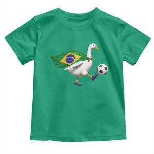 Brazil Soccer Goose Toddler T Shirt Brazilian Flag Patriotic Football Fan Graphic TS10 Irish Green Print Your Wear
