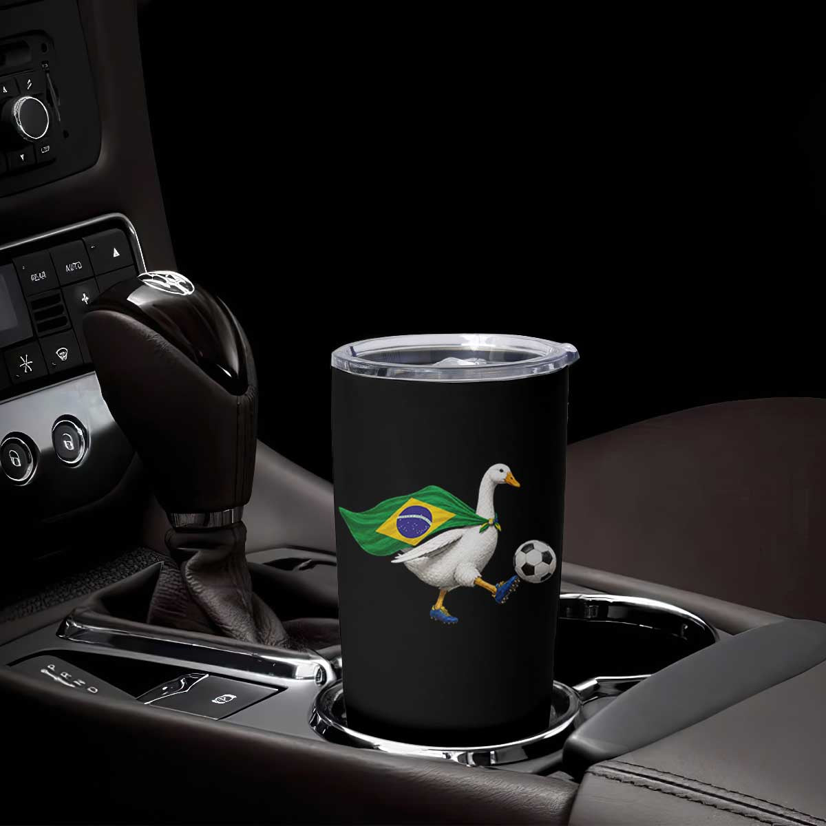 Brazil Soccer Goose Tumbler Cup Brazilian Flag Patriotic Football Fan Graphic TS10 Print Your Wear