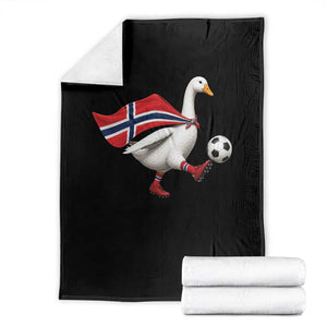 Norway Soccer Goose Throw Blanket Norwegian Flag Patriotic Football Fan Graphic TS10 Black Print Your Wear