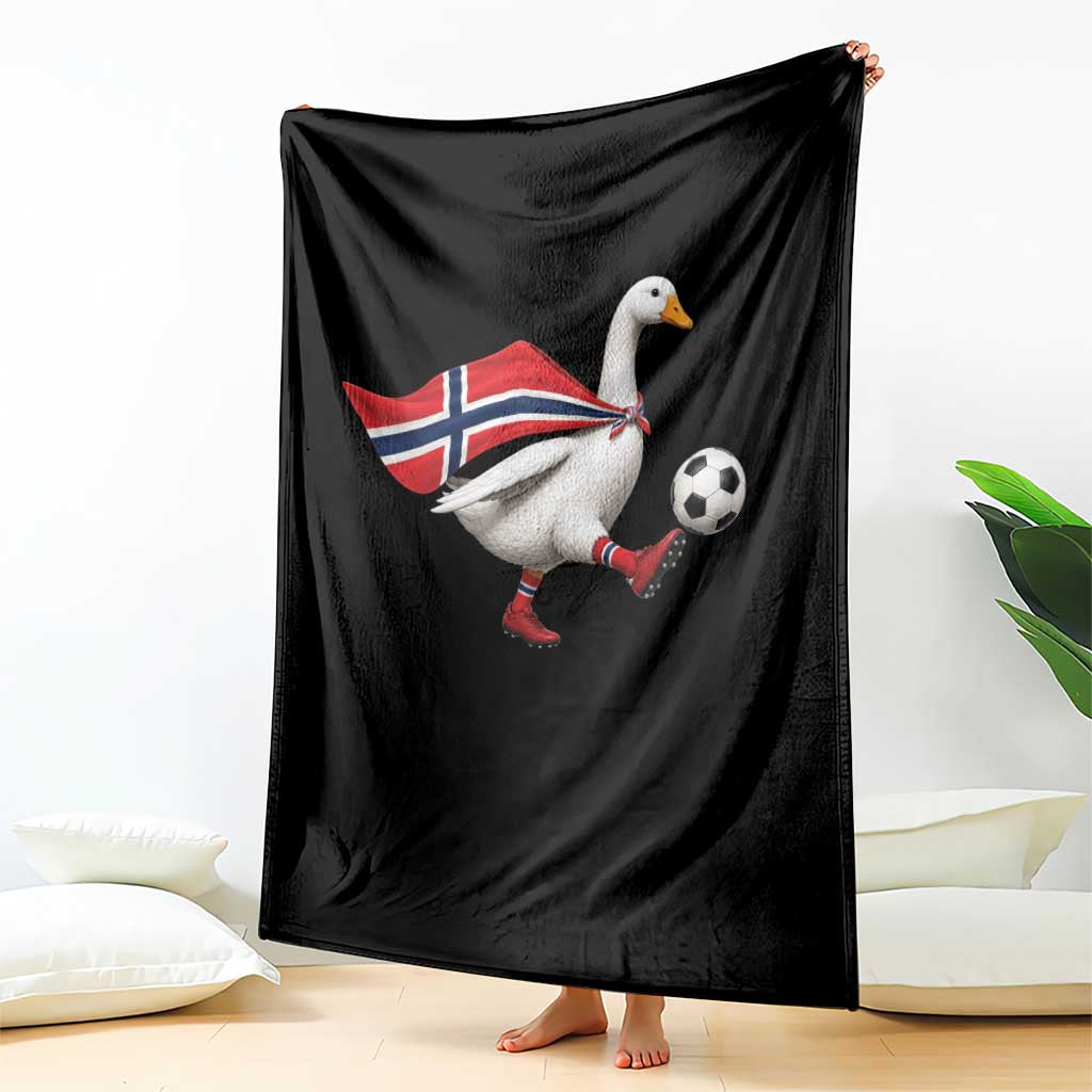 Norway Soccer Goose Throw Blanket Norwegian Flag Patriotic Football Fan Graphic TS10 Print Your Wear