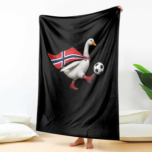 Norway Soccer Goose Throw Blanket Norwegian Flag Patriotic Football Fan Graphic TS10 Print Your Wear