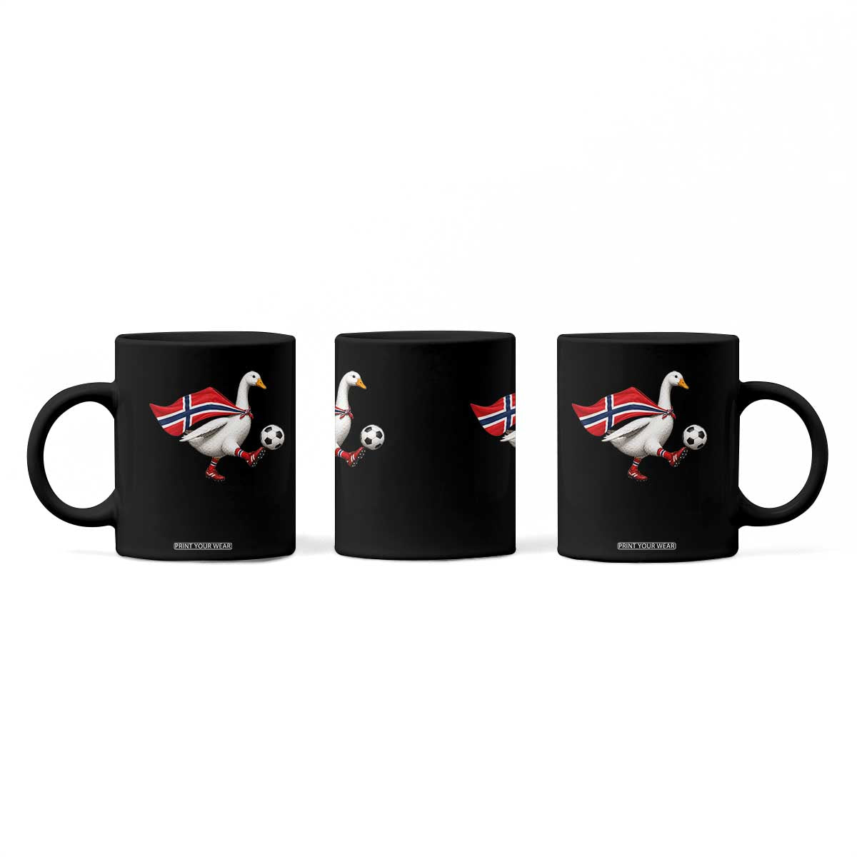 Norway Soccer Goose Coffee Mug Norwegian Flag Patriotic Football Fan Graphic TS10 Print Your Wear
