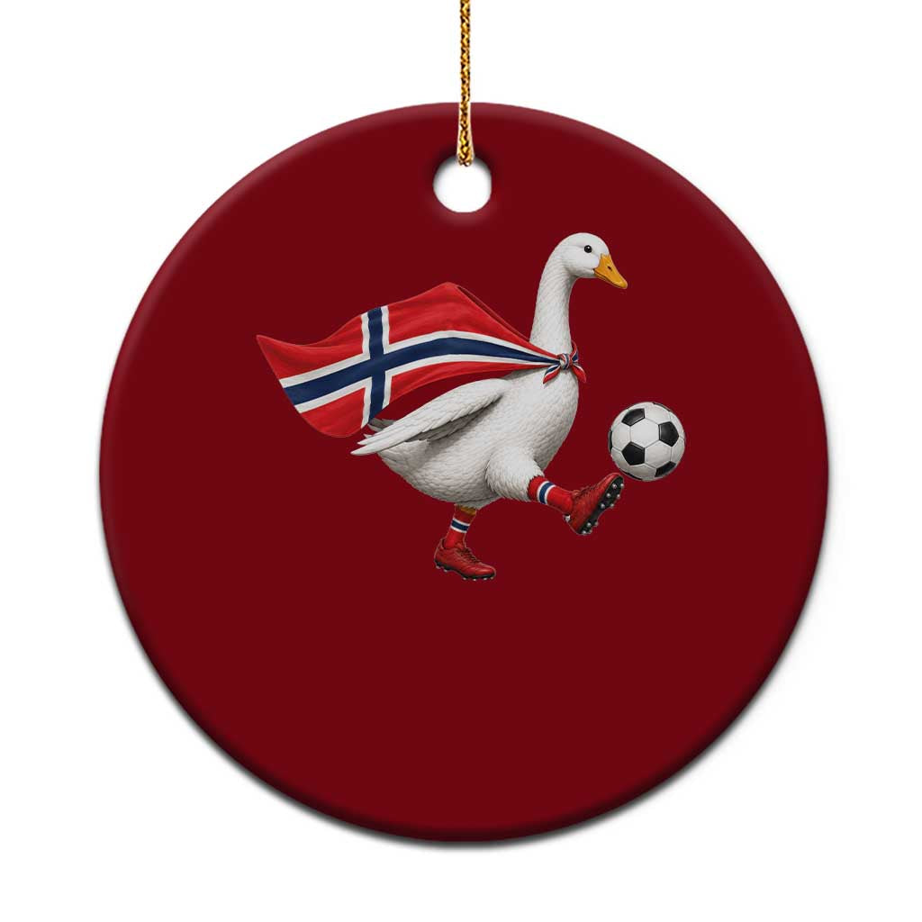 Norway Soccer Goose Ceramic Ornament Norwegian Flag Patriotic Football Fan Graphic TS10 1pc Red Print Your Wear