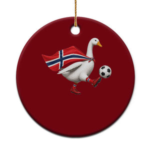 Norway Soccer Goose Ceramic Ornament Norwegian Flag Patriotic Football Fan Graphic TS10 1pc Red Print Your Wear