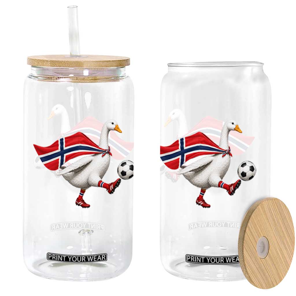 Norway Soccer Goose Glass Can Norwegian Flag Patriotic Football Fan Graphic TS10 Print Your Wear
