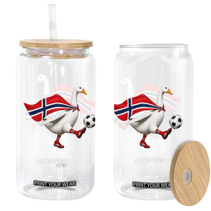 Norway Soccer Goose Glass Can Norwegian Flag Patriotic Football Fan Graphic TS10 Print Your Wear