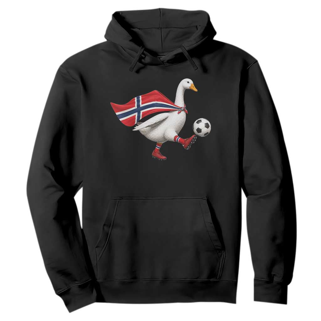 Norway Soccer Goose Hoodie Norwegian Flag Patriotic Football Fan Graphic TS10 Black Print Your Wear