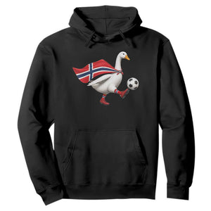 Norway Soccer Goose Hoodie Norwegian Flag Patriotic Football Fan Graphic TS10 Black Print Your Wear