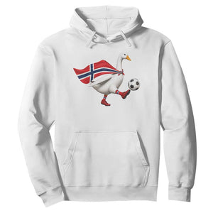 Norway Soccer Goose Hoodie Norwegian Flag Patriotic Football Fan Graphic TS10 White Print Your Wear