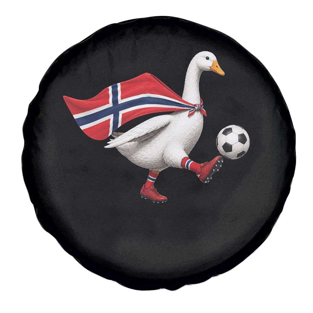 Norway Soccer Goose Spare Tire Cover Norwegian Flag Patriotic Football Fan Graphic TS10 Print Your Wear
