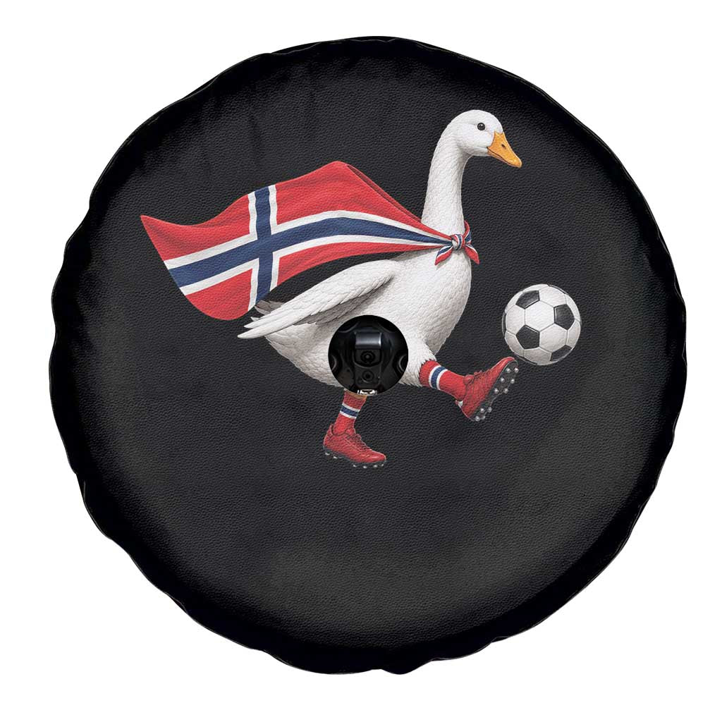 Norway Soccer Goose Spare Tire Cover Norwegian Flag Patriotic Football Fan Graphic TS10 Print Your Wear