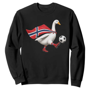 Norway Soccer Goose Sweatshirt Norwegian Flag Patriotic Football Fan Graphic TS10 Black Print Your Wear