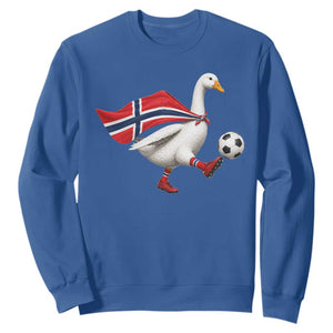 Norway Soccer Goose Sweatshirt Norwegian Flag Patriotic Football Fan Graphic TS10 Royal Blue Print Your Wear
