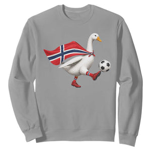 Norway Soccer Goose Sweatshirt Norwegian Flag Patriotic Football Fan Graphic TS10 Sport Gray Print Your Wear