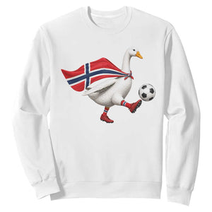 Norway Soccer Goose Sweatshirt Norwegian Flag Patriotic Football Fan Graphic TS10 White Print Your Wear