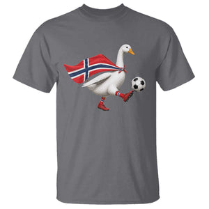 Norway Soccer Goose T Shirt Norwegian Flag Patriotic Football Fan Graphic TS10 Charcoal Print Your Wear