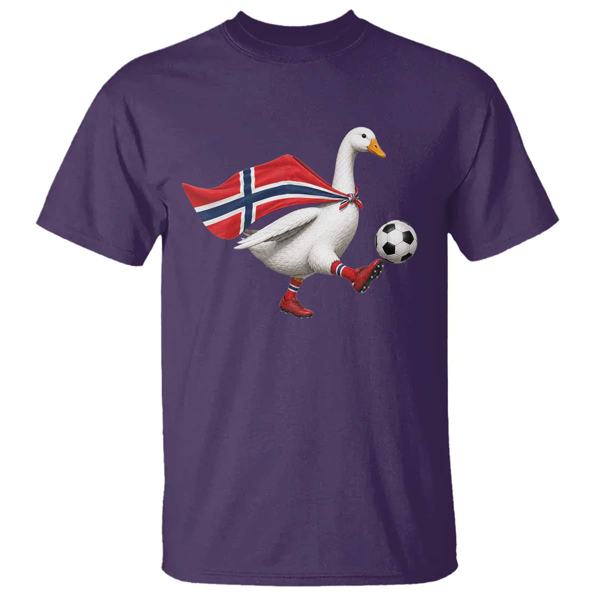 Norway Soccer Goose T Shirt Norwegian Flag Patriotic Football Fan Graphic TS10 Print Your Wear