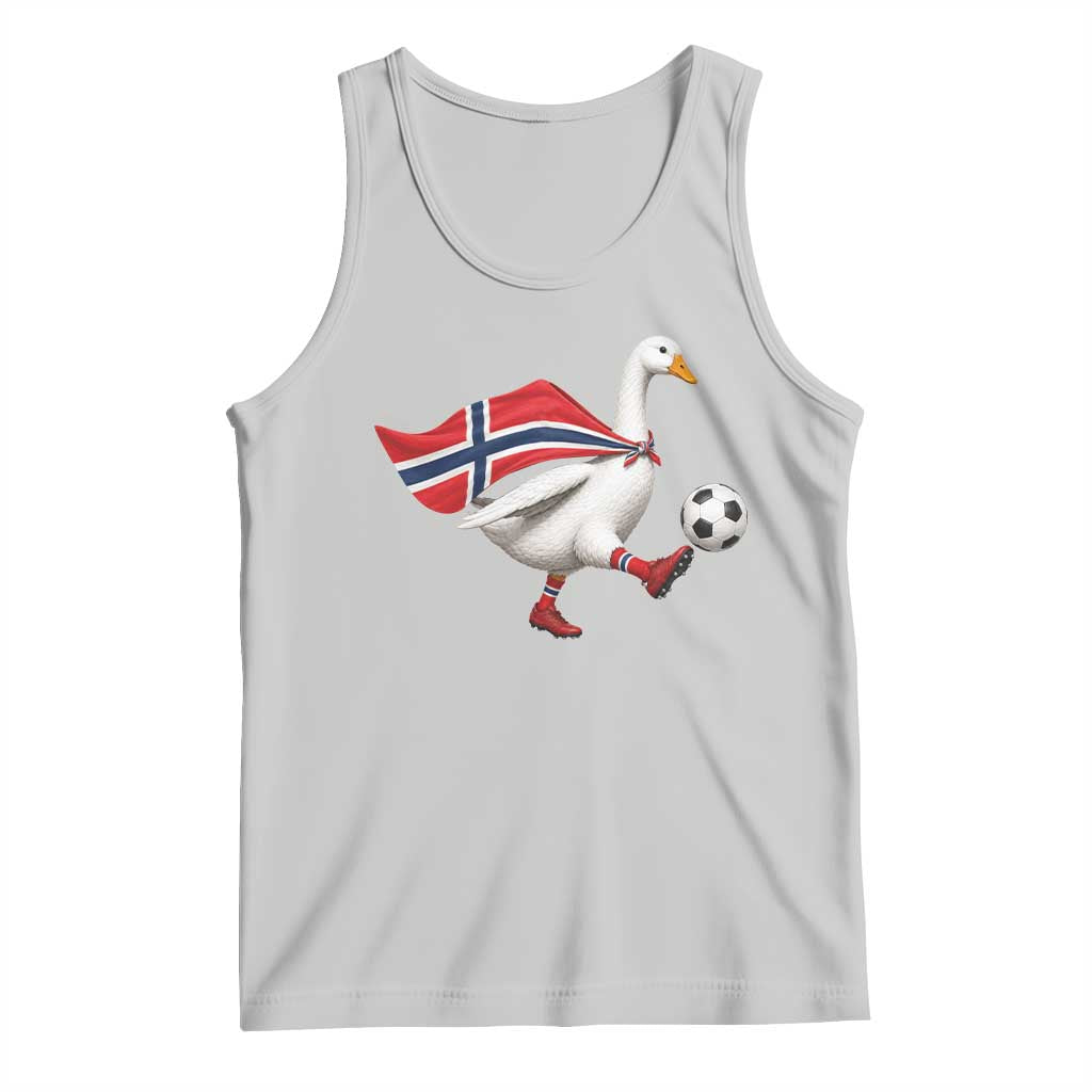 Norway Soccer Goose Tank Top Norwegian Flag Patriotic Football Fan Graphic TS10 Ash Print Your Wear