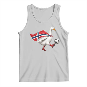Norway Soccer Goose Tank Top Norwegian Flag Patriotic Football Fan Graphic TS10 Ash Print Your Wear