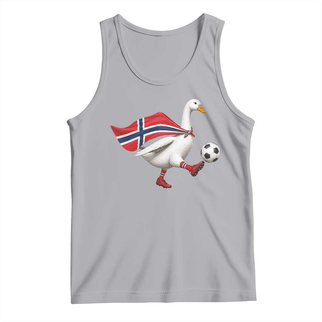 Norway Soccer Goose Tank Top Norwegian Flag Patriotic Football Fan Graphic TS10 Athletic Heather Print Your Wear