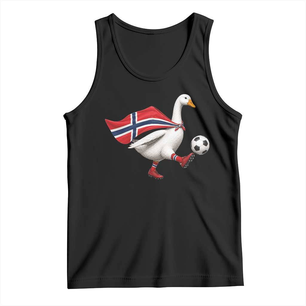 Norway Soccer Goose Tank Top Norwegian Flag Patriotic Football Fan Graphic TS10 Black Print Your Wear