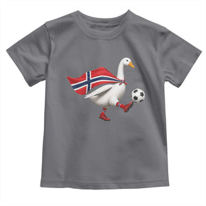 Norway Soccer Goose Toddler T Shirt Norwegian Flag Patriotic Football Fan Graphic TS10 Charcoal Print Your Wear