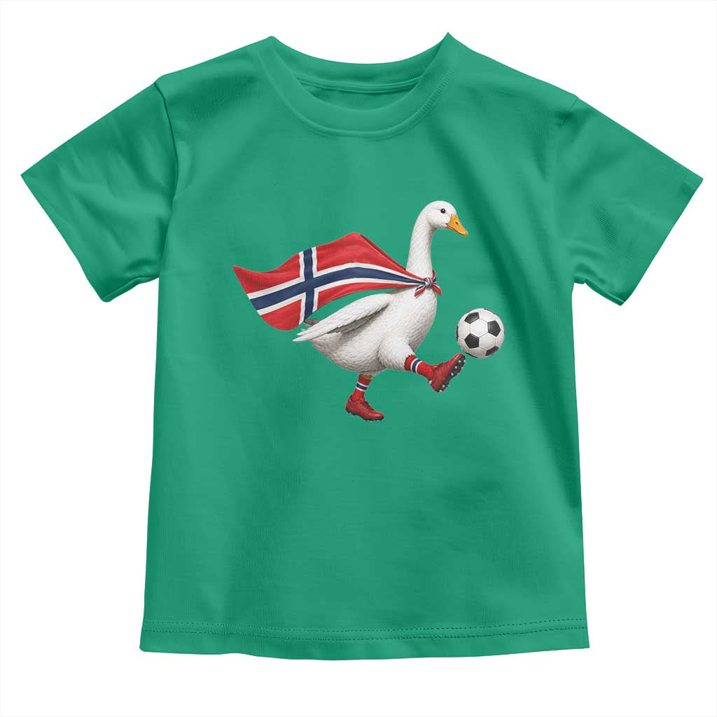 Norway Soccer Goose Toddler T Shirt Norwegian Flag Patriotic Football Fan Graphic TS10 Irish Green Print Your Wear