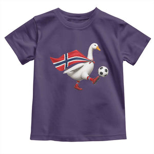 Norway Soccer Goose Toddler T Shirt Norwegian Flag Patriotic Football Fan Graphic TS10 Purple Print Your Wear
