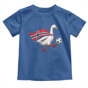 Norway Soccer Goose Toddler T Shirt Norwegian Flag Patriotic Football Fan Graphic TS10 Royal Blue Print Your Wear
